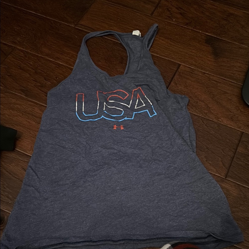 Under Armour Blue USA Tank Top